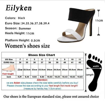 Eilyken Módne Zlato, Striebro Ženy Letné Šľapky Sexy Tenké Podpätky Ženy Papuče Čerpadlá Sandále, Topánky veľkosť 35-40