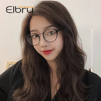 Elbru Skončil Krátkozrakosť Okuliare Muži Ženy Retro Vintage Okrúhle Kovové Krátkozrakého Okuliare -1.0 1.5 2.0 2.5 3.0 3.5 4.0 4.5 5.0 5.5 6.0