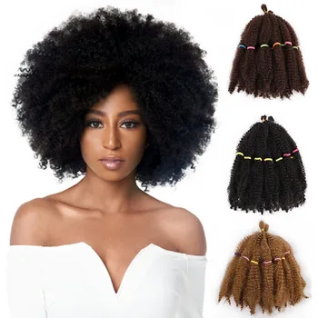 ELEGANTNÉ MUSES Syntetické Kinky Afro Kučeravé Väčšinu Háčkovanie Vrkôčiky HairHairstyles Rozšírenia Perlu Háčkovanie Syntetické Pletenie Vlasy