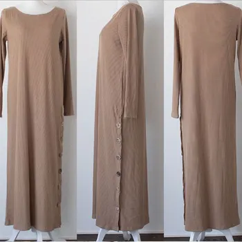Elegantný štýl dizajnu sukne s bočné rozparky a pohodlné celý zápas dlhý sveter s dlhým rukávom šaty žien D0N405N