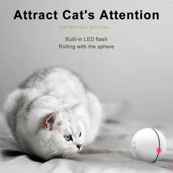 Elektrické Koľajových Mačka Loptu Hračky pre Mačky Interaktívne Laser Magic Ball Hračka s Laserové Svetlo Lopty pre Mačky Udržať Vaše Zvieratko Obsadené
