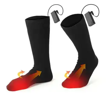 Elektrické Kúrenie Vyhrievané Ponožky Nohy Teplejšie Zimné Outdoorové Lyžovanie Teplo Zahustiť Ponožky pre Mužov/Ženy