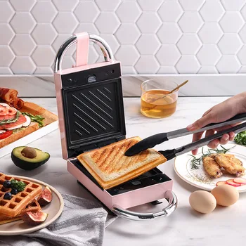 Elektrické sendvičovač 5 v 1 Chlieb Maker Načasovať Stebėtų Tvorcovia Multifunkčné Raňajky Stroj pre Domácnosť chlieb, Elektrický gril