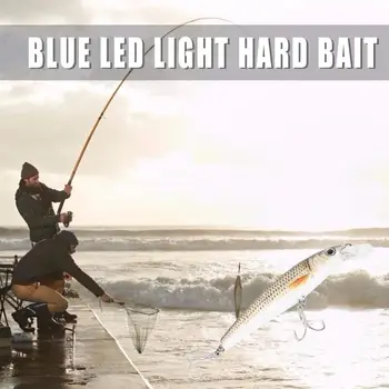 Elektrické Vibrácie Rybárske Lure Modré LED Nabíjateľná Atraktant False Návnada