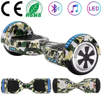 Elektrický Skúter 6.5 Palcový Hoverboard Samostatne Balance Board Dve Kolesá Motorových Svetlá Skateboard Pre Deti 500W LED Bluetooth+Taška