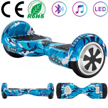 Elektrický Skúter 6.5 Palcový Hoverboard Samostatne Balance Board Dve Kolesá Motorových Svetlá Skateboard Pre Deti 500W LED Bluetooth+Taška