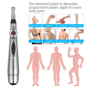 Elektronické Akupunktúrne Pero Meridiánov Laserová Akupunktúra Stroj Magnet Masér SM Stimulátor Ručné Acupoint Masáž Stick 0