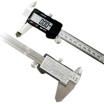 Elektronické Digitálne Vernier Strmeň 150/200/300 mm z Nehrdzavejúcej Ocele Strmeň Pravítko na Meranie Rozchodu Diagnostických nástrojov 0.01 mm Mikrometer