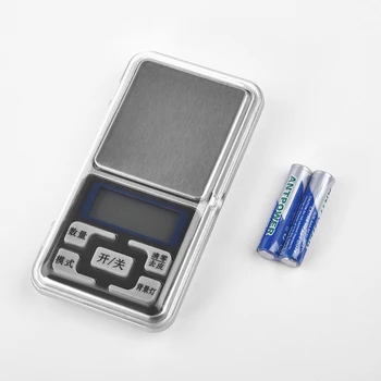 Elektronické Digitálne Vrecku Rozsahu 0,1 g Presnosť Mini Podsvietenie Váhy Pre AB Lepidlo DIY Šperky Výrobu Nástrojov 500g