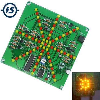 Elektronické DIY Kit Flash Light Súpravy 73 Led Červená Žltá Dual-Farba Blikajúce Spájkovanie Praxi Doske PCB Obvodu Školenia Suite