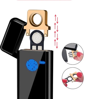 Elektronické USB Zapaľovač Pre Fajčenie Cigariet Turbo Tugsten Celej Obrazovke Vzor Nabíjateľná WilndProof