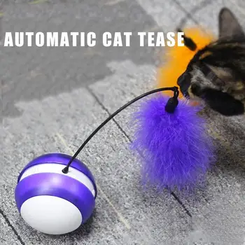 Elektronické Zvieratko Cat Hračka Inteligentné Automatické Snímanie Prekážky LED Koliesko Nabíjateľná Flash Koľajových Farebné Svetlo, Elektrické Mačka Stick