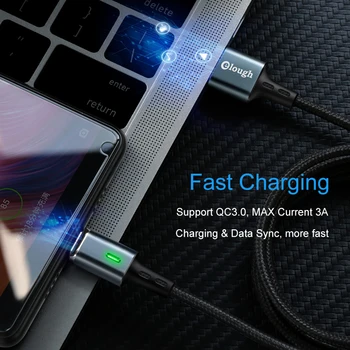 Elough 3 v 1 kábel usb Magnetické Kábel Pre iPhone XS Kábel Samsung Xiao Typ C Microusb Magnetické Nabíjací Kábel 3A Nabíjačky
