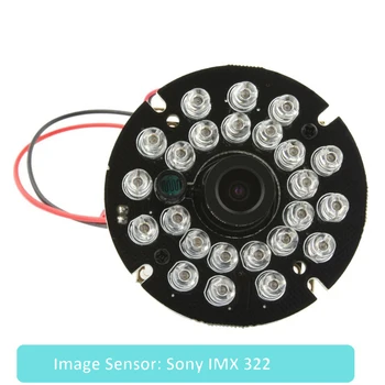 ELP UVC H. 264 30fps kamera 1080P Sony IMX322 IČ Rada Nočné Videnie Nízke Osvetlenie 0.01 Lux Mini priemyselná Kamera HD USB Cam