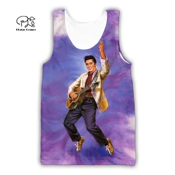 Elvis Presley Hip Hop Stars 3D Vytlačené Mužov pre ženy tričko Harajuku letné tričko Krátky rukáv Bežné T-shirt top štýl-1