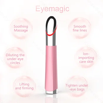 EMS Eye Lip Masér Nabíjateľná Rýchle Horúce Komprimovať Pleť Oživiť Zariadenie Vibrácií Modré Červené Svetlo Import Kozmetický Prístroj