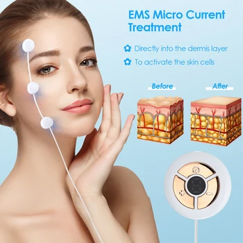 EMS Microcurrent Maska Dovozca Kože Sprísnenie Zariadenie Omladenie Stroj Stimulácia Svalov Masáž Tváre Kozmetický Prístroj