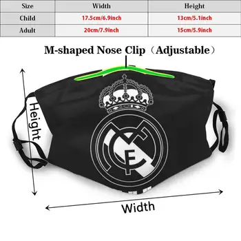 Escudo Euro Ligy Opakovane Pm2.5 Filtra Masku Na Tvár Escudo Futbal Futbol Štít Cristiano Ronaldo Gareth Bale Karim Benzema