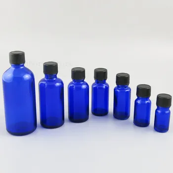 Esenciálny Olej Modrá Zelená Sklenené Fľaše, Nádoby Ampulky 5/10/15/20/30/50/100 ml Vzorky Skla Naplniteľné fľaše 20pcs