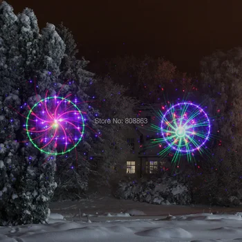 ESHINY Exteriérový Vodotesný IP67 RGB Laser 72 Vzory Projektor House Party Vianočný Strom DJ Wall Garden Krajiny Svetlo T102N8