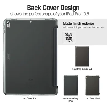 ESR puzdro pre iPad Pro 10.5 Pevného Späť Prípade Perfektnú Zhodu s Inteligentná Klávesnica Slim Fit Späť Shell Kryt pre iPad Pro 10.5 cm