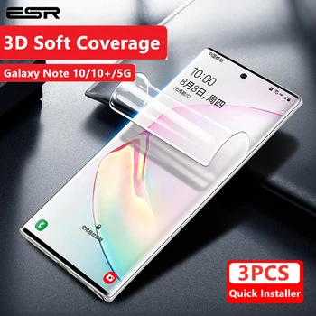 ESR Screen Protector Samsung Galaxy Note 9/10 Plus Lite Poznámka 10+ 3D Plné Pokrytie Mäkké TPU čistú Pleť Film Tvrdené Sklo