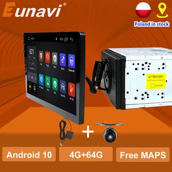 Eunavi Univerzálny 2 din DSP TDA7851 Univerzálny Android 10 Car Multimedia Rádio, Prehrávač dva (2 din GPS dotykový displej Bluetooth, wifi, DVD Č.