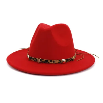 Európska Americký Kolo Čiapky plstený klobúk Feminino sombrero Čierny pás Imitácia Vlnené Ženy Muži Dámy Fedoras Top Jazz Klobúk HF109