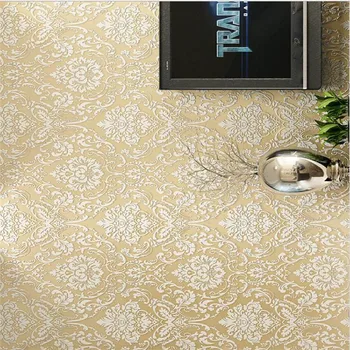 Európska Luxusný Lesk Kovové Tapety Kotúčoch Classic Gold Damašku, Kvetinové Tapety Moderné 3D Textúrou Stenu Papiere Krytiny