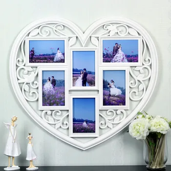 Európska v tvare Srdca Photo Frame Home Obývacia Izba Zmes Foto Dekorácie Moderné Narodeniny Kreatívny Darček