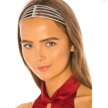 Európske a Americké módne nádherné luxusné Drahokamu Crystal Vlasy Kapely sweet svadobné šperky headdress darček k narodeninám