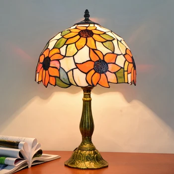 Európsky Kreatívny Vitráže Tabuľka Tiffany Lampa Office Dekorácie Stolná Lampa Obývacia Izba, Jedáleň, Spálňa, Nočné Osvetlenie