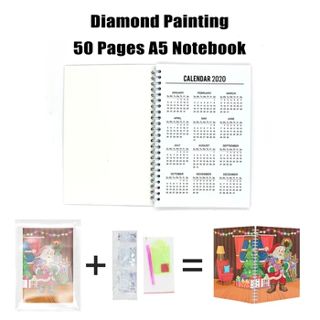 EverShine Diamond Maľovanie Notebook Špeciálny Tvar Santa Claus Cross Stitch Diamond Výšivky, Vianočné Dekorácie Pre Domov
