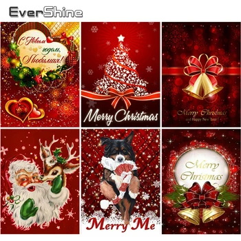 Evershine Diamond Maľovanie Vianočné Vyšívanie Korálkami Diamond Mozaiky Psa 5D Cross Stitch Cartoon Vyšívanie, Ručné Darček