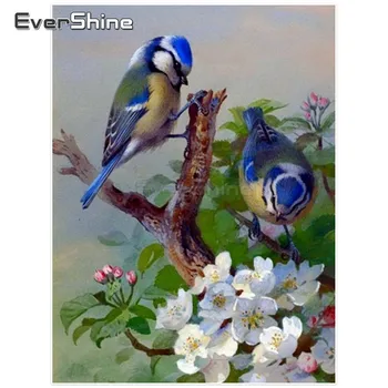 Evershine Diamond Výšivky Zvieratá Obrázky Plný Vrták Diamond Maľovanie Na Kamienky Cross Stitch Vták Ručné Domova