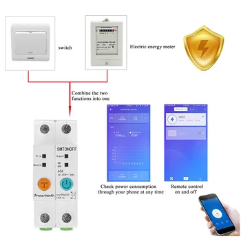 Ewelink WIFI diaľkové ovládanie zvodový prúd ochrana istič na monitorovanie spotreby energie s Alexa domovská stránka google pre Smart home