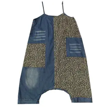 [EWQ] 2020 Jar Jeseň Nové Patchwork Leopard Dlhé Dĺžky Slim Wild Voľné Veľké Veľkosť High Street dámskej Módy Jumpsuit TU044
