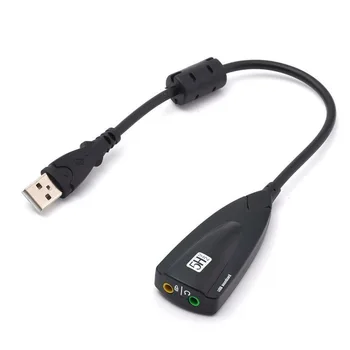 Externý USB Zvuková Karta 7.1 Adaptér 5HV2 USB 3D CH Zvuk Antimagnetic Audio Slúchadlá s Mikrofónom 3,5 mm Jack Pre Notebook PC