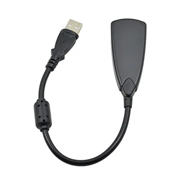 Externý USB Zvuková Karta 7.1 Adaptér 5HV2 USB 3D CH Zvuk Antimagnetic Audio Slúchadlá s Mikrofónom 3,5 mm Jack Pre Notebook PC