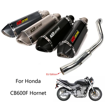 EÚ Edition pre Honda CB600F Hornet 600 Motocykel Výfukového Potrubia Polovice Rúry Pošmyknúť Na 51mm Šál 370 mm Uniknúť Vymeniteľné DB Vrah