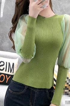 Fa2299 2019 nové jeseň zima ženy móda bežné lady krásne pekné Topy s dlhým rukávom tričko ženy