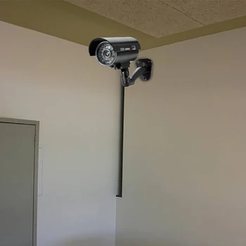 Falošné Figuríny Bezpečnostné Kamery CCTV Bullet Nepremokavé Videokamera S Blikajúca Červená LED Domov Dohľadu Vonkajšie Vnútorné Noc Monitor