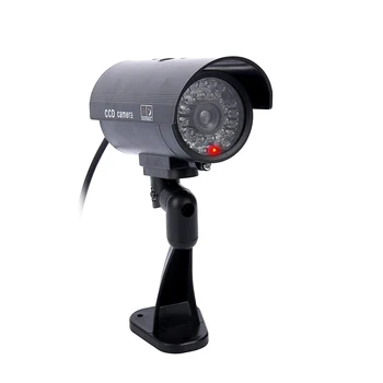 Falošné Figuríny Fotoaparát Bullet Nepremokavé Vonkajšie Vnútorné Bezpečnostné CCTV Kamera Blikajúca Červená LED