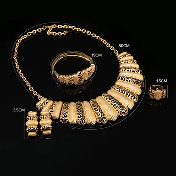 Fani Módne Afriky Korálky Krištáľové Šperky Set Značky Dubaj Zlato Farebné Šperky Sady Veľkoobchod Nigérijský Svadobné Svadobné Šperky