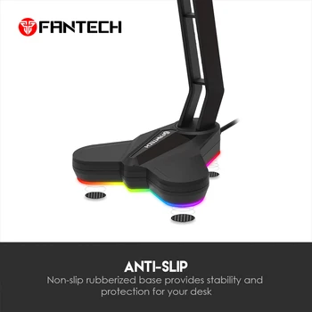FANTECH AC3001S RGB pre Slúchadlá, Stand 14x15x26.5 CM Anti-slip Prírodného Kaučuku A V Spodnej časti Df Zloženého Pre Slúchadlá Hráč