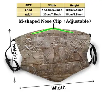 Faraón Tvár Masku S Filtrom Egyptské Hieroglyfy Starovekého Egypta Hieroglyfy Logographic Syllabic Abecedné Znaky S