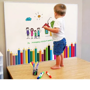 Farebné ceruzky dosky nálepky vodotesný pre dieťa deti miestnosti učebne vymeniteľné nástenné samolepky na stenu domáce dekorácie