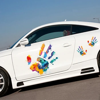 Farebné Graffiti Auto Nálepky, Auto Výrobky, Maľované Rainbow Palm Nálepky Na Auto Auto Kapota Dekorácie Creative Auto Príslušenstvo