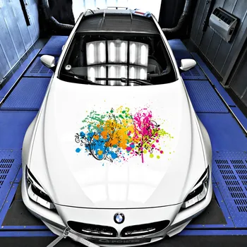 Farebné Graffiti Auto Nálepky, Auto Výrobky, Maľované Rainbow Palm Nálepky Na Auto Auto Kapota Dekorácie Creative Auto Príslušenstvo