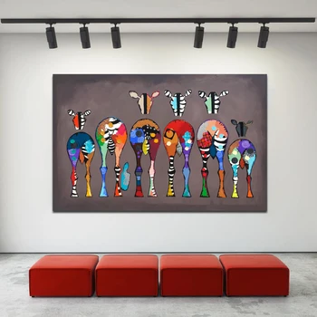 Farebné Zvieratá Abstraktné Zebra Plagáty a Vytlačí Plátno na Maľovanie Škandinávskych Cuadros Wall Art Obrázky pre Obývacia Izba Dekor